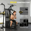 Soozier All-in-One Home Gym Machine System, Multifunctional Weight Machine with 152 lbs Weight Stack and Pulley System, Full Body Workout Station with Sit Up Bench, Preacher Curl