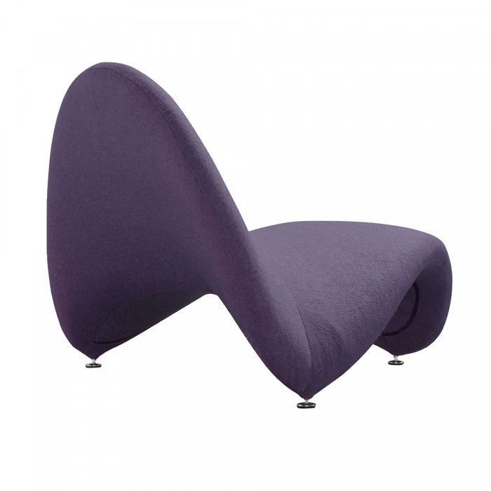 Fauteuil d’appoint moderne en melange de laine MoMa, violet – Lot de 2