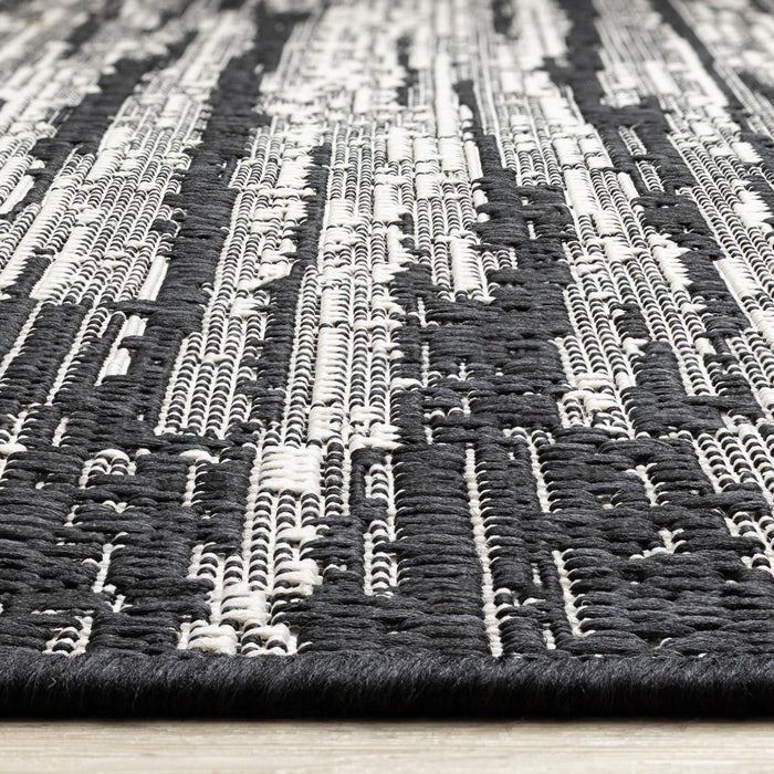 Tapis d'exterieur Jackson noir et gris vieilli, 7'10\" x 10'6\"
