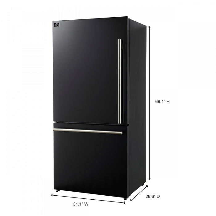 Refrigerateur cote a cote Milano de 60 po, noir, 34,4 pi³ – FFFFD1787-60BLK