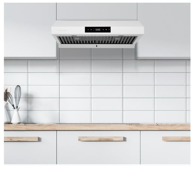 Hotte de cuisinière sous l'armoire Hauslane de 30 po blanc mat - UC-PS18WHT-30