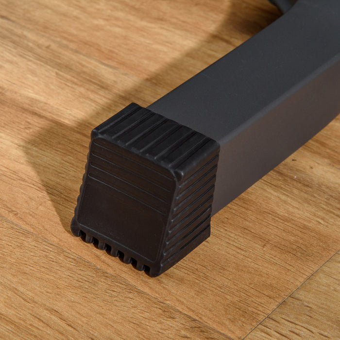 Soozier Banc De Musculation Fitness Entrainement Complet Avec Support D'halteres Repose Barre Curl Dossier Appui-coude Reglables Acier Revetement Synthetique Noir Et Gris