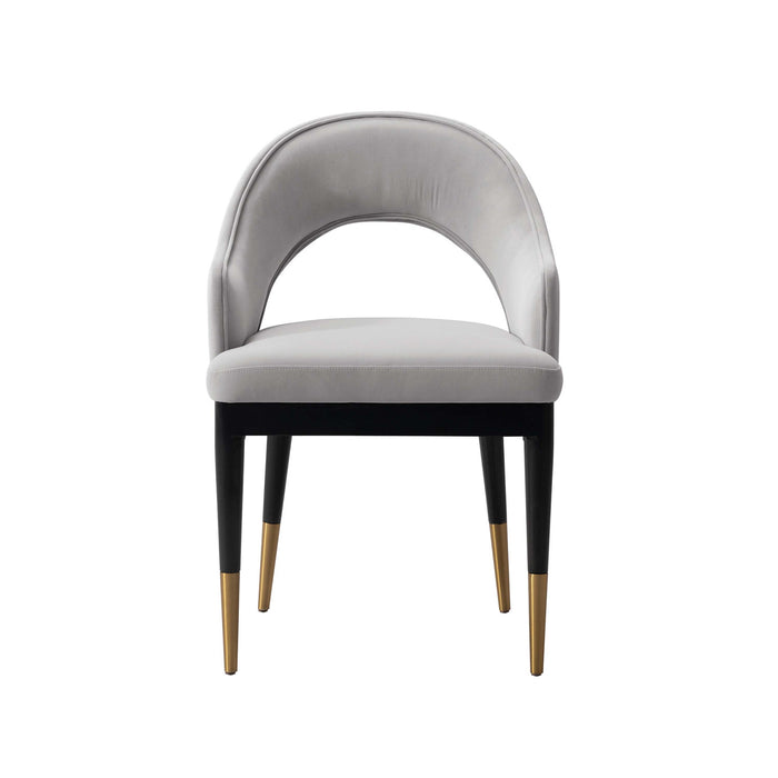 Ensemble de salle a manger moderne industriel chic Carrington et Rockaway 5 pieces en gris clair et noir