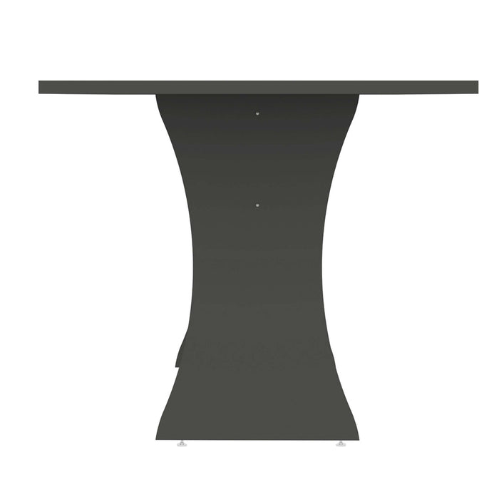 Table de salle a manger Coney style mid-century 53\" en gris charbon