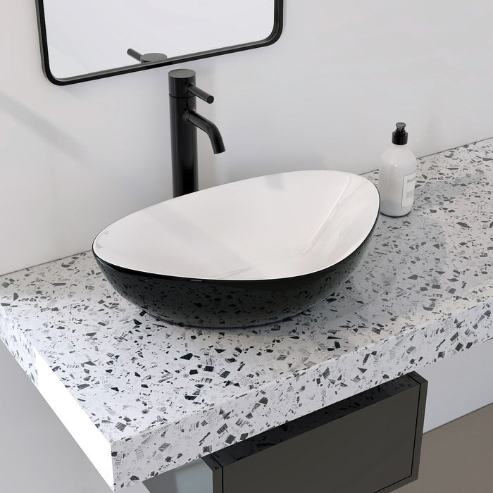 Lavabo de salle de bain Shawny noir