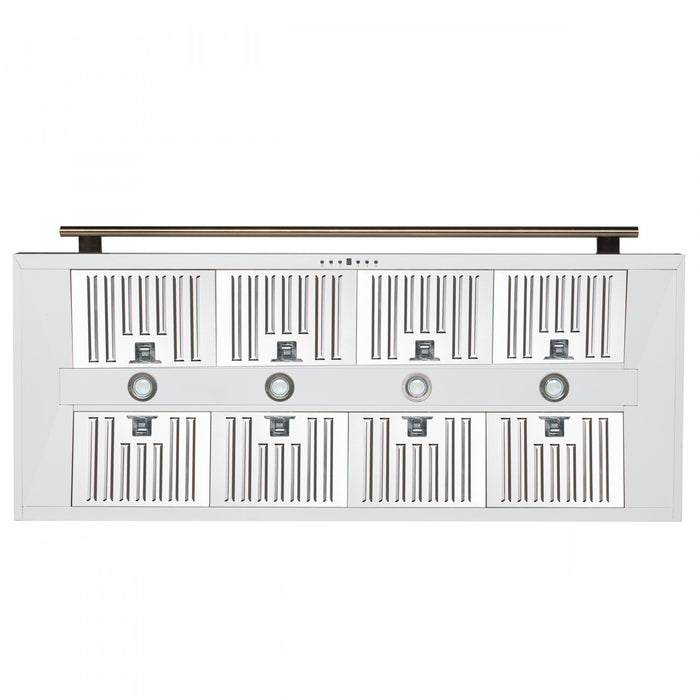 Hotte de cuisiniere murale Aria de 60 pouces en blanc inoxydable-FRHWM5095-60WHT