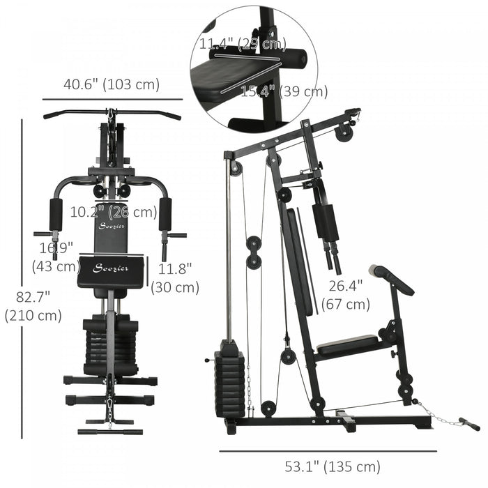 Soozier Machine De Gymnastique A Domicile Soozier Avec Pile De Poids De 99 Lb