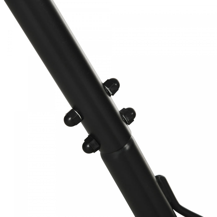 Support De Hamac Reglable Outsunny De 12 Pieds Avec Cadre En Acier, Ajustement Universel, Pique-nique, Camp De Jour, Balancoire, Support En Metal Jusqu'a 330 Lb De Capacite, Noir