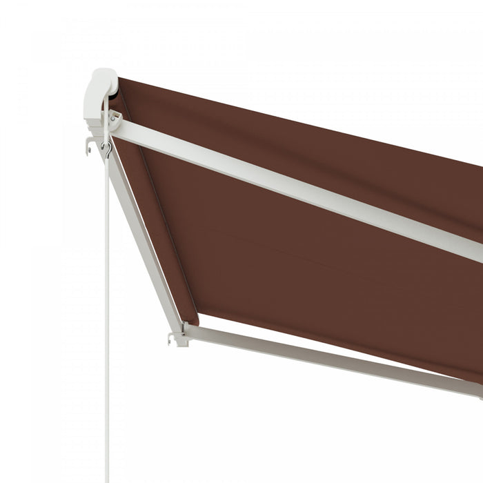 Outsunny 10' X 8' Auvent Retractable Electrique Avec Telecommande, Cafe