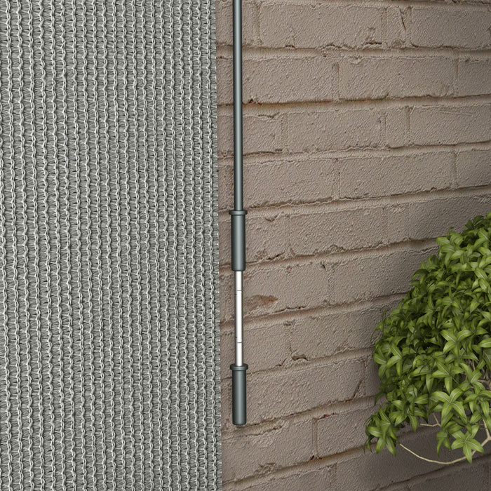 Outsunny Store Enrouleur Exterieur, Store De Porte Patio 6'x6', Gris Fonce
