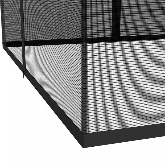 Outsunny Murs D'ecran De Moustiquaire De Remplacement De Gazebo 12' X 12'