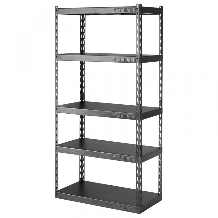 Étagère EZ Connect de 36 po de largeur à 5 tablettes de 18 po de profondeur de Gladiator - granite martelé