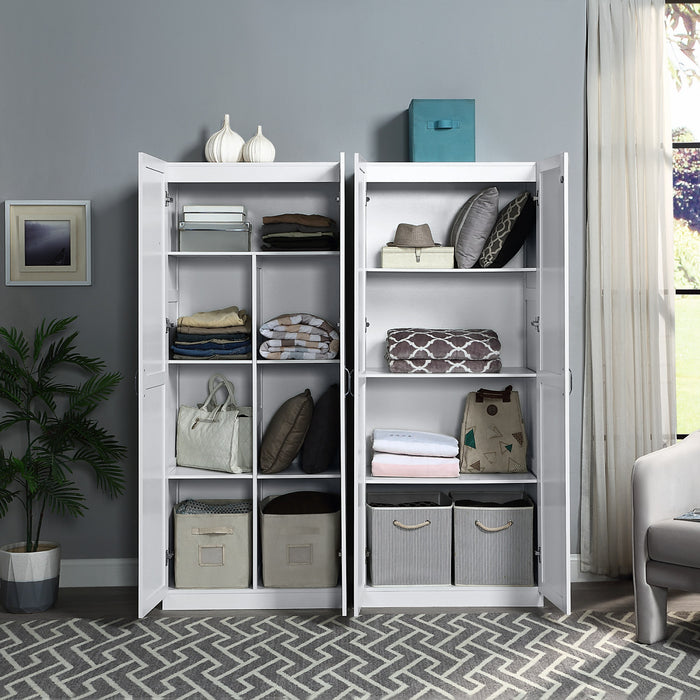 Armoire moderne Hopkins 2 pieces en blanc