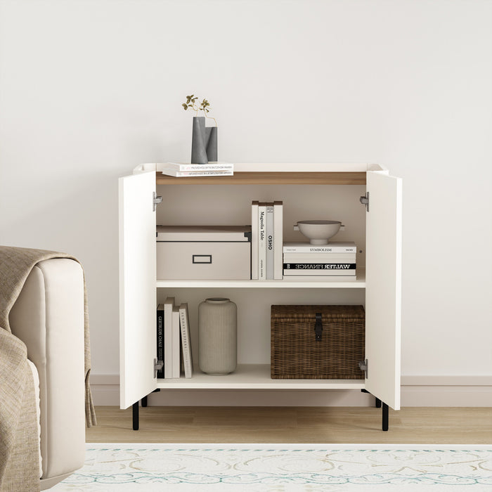 Buffet et meuble d’appoint Abbey Modern 2 pieces en erable et blanc casse
