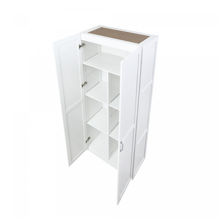 Armoire de rangement Cornelia Modern 30\" en blanc (7 etageres)