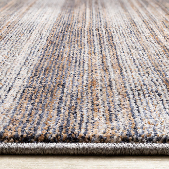 Carpette Olivia rouge, blanche et grise à motif géométrique vieilli - 5 pi 3 po x 7 pi 10 po