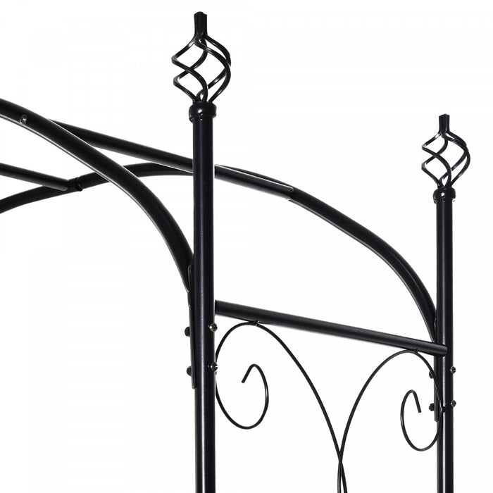 Outsunny - Arche De Jardin En Acier De 7 Pieds Avec Portes A Volutes Pour Les Ceremonies, Les Mariages, Les Fetes, Les Jardins Et Les Pelouses.