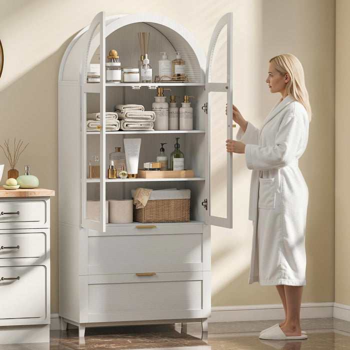 HOMCOM Meuble Garde-Manger avec Arche, 71\" de Haut, Rangement Cuisine