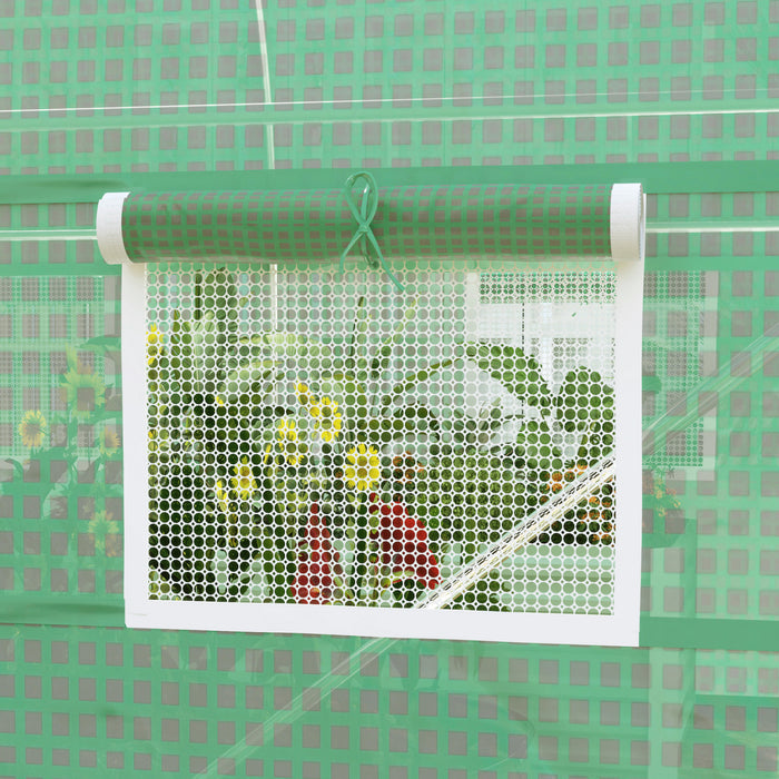 Outsunny Serre Tunnel Pour Plantes D'exterieur 6,6' X 11' X 7', Vert