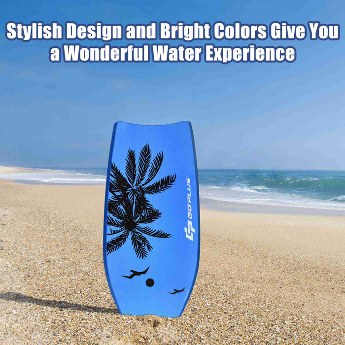 Goplus 41'' Super Leger Bodyboard Surfing W/leash Eps Core Boarding Ixpe Bleu