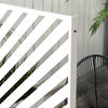 Outsunny Metal Privacy Screen W/ Vis D'expansion Diviseur, Triangle