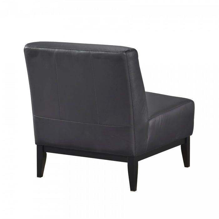 Fauteuil D'appoint Murdock En Cuir Noir