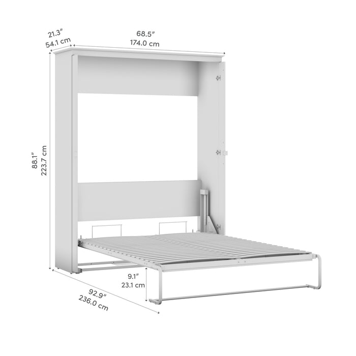 Grand lit escamotable Key West de Bestar de 69 po (L) - blanc chêne solide