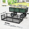 Outsunny Heavy Duty Garden Cart, 660lbs Capacity Utility Wagon Cart with Removable Liner, Quick-Release Sides, 10" Pneumatic Wheels, Adjustable Handle for Beach Lawn Yard, Green