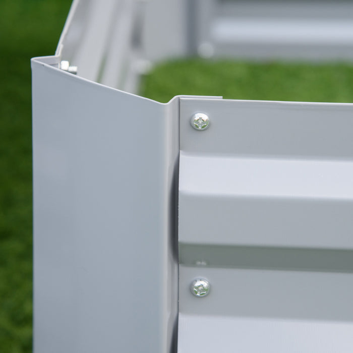 Outsunny - Jardiniere Surelevee Pour Fleurs - Lot De 2 - Gris