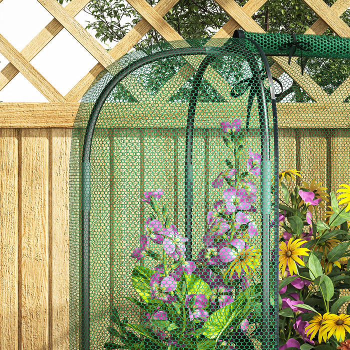 Outsunny Lit De Jardin Galvanise Avec Cage De Culture, Jardiniere En Metal