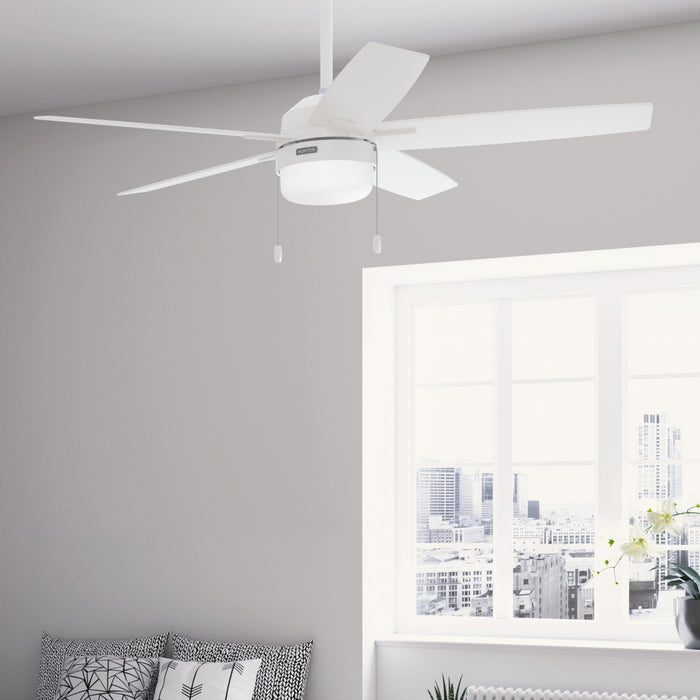 Ventilateur de plafond Anisten avec luminaire - Blanc