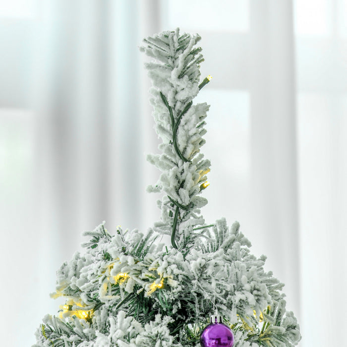 Homcom Sapin De Noel En Forme De Crayon Floque 9 Ft
