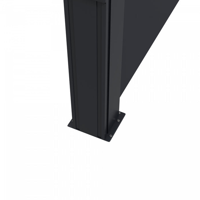 Outsunny Auvent Lateral Retractable 13'x6', Ecran De Confidentialite, Noir