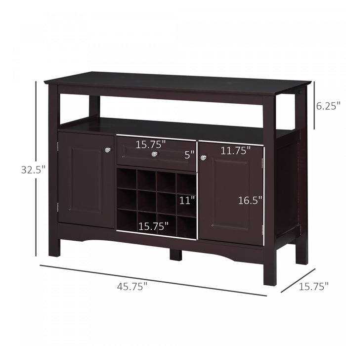 HOMCOM Buffet avec Tiroir et Rangement pour Bouteilles de Vin