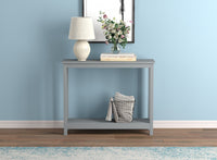  Console de 39 po avec 1 tablette - gris clair