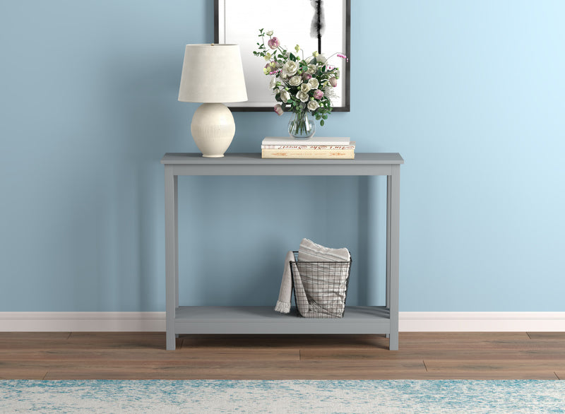 Console de 39 po avec 1 tablette - gris clair