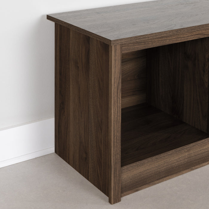 Banc de rangement Toza pour vestibule - noyer naturel