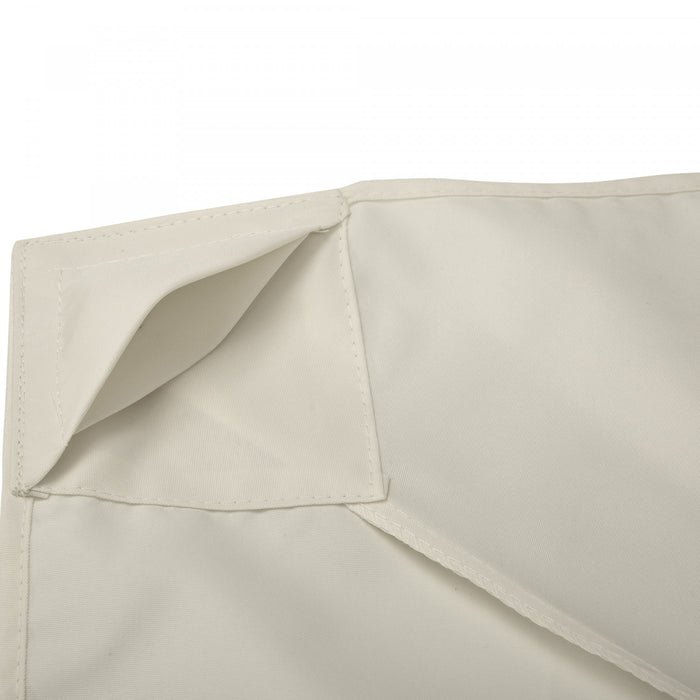 Outsunny 9,8 'x 9,8' Carre 2 Niveaux Belvedere Auvent Remplacement Couverture Superieure Exterieur Jardin Pare-soleil, Blanc Creme
