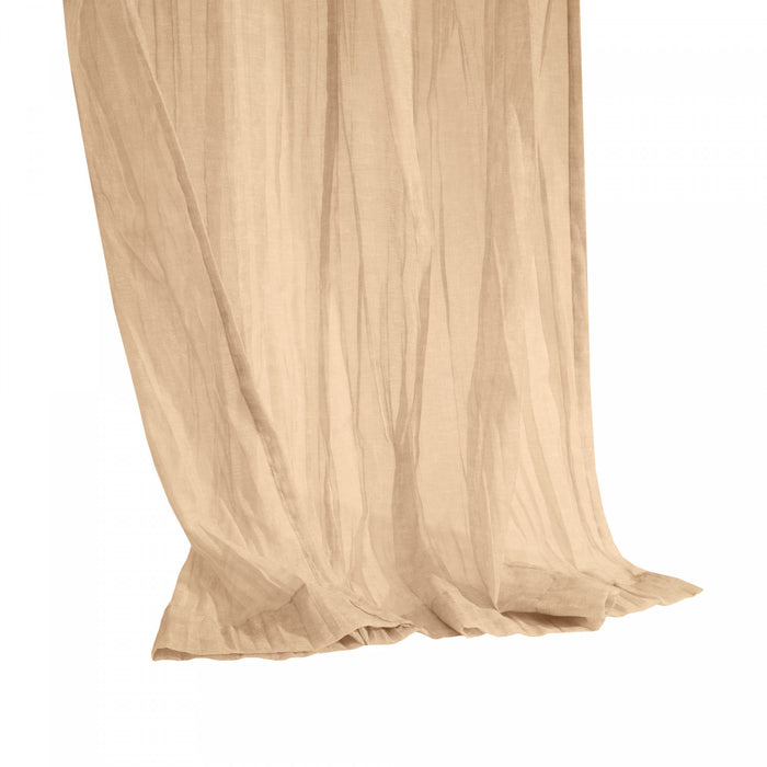 Panneau de rideau transparent Paloma abricot à double têtes d’Habitat - 52 x 63