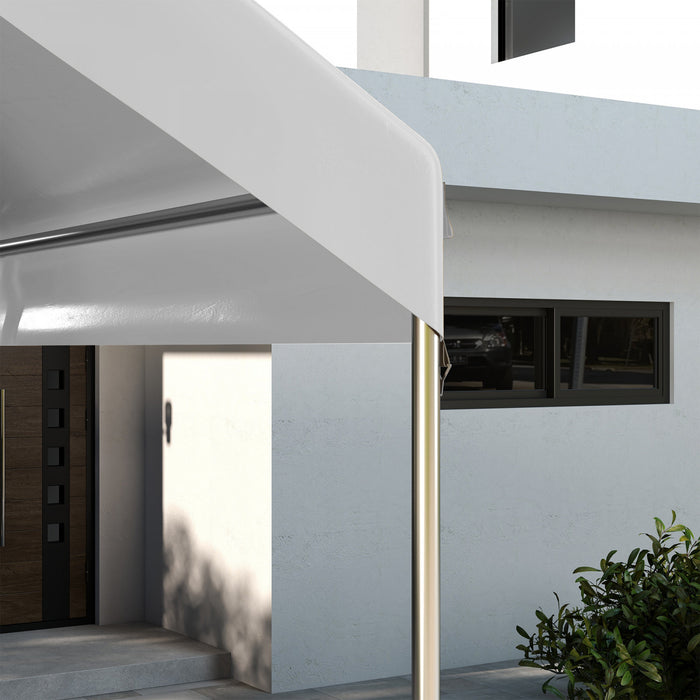 Outsunny Housse de rechange pour auvent avec cordons elastiques, blanc