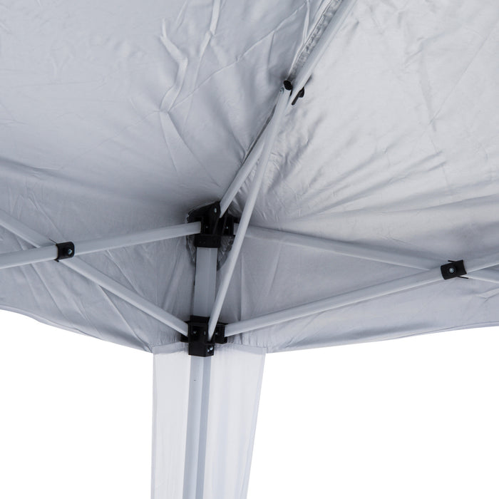 Outsunny Tente D'exterieur Pliable 8' X 8' Avec Sac, Blanc