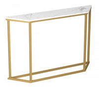 Console moderne de 44 po - marbre avec fini doré