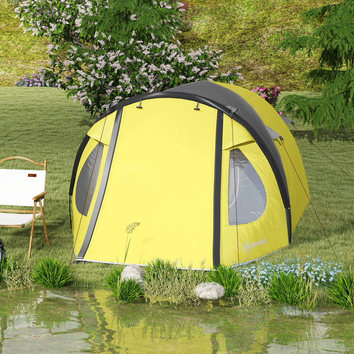 Outsunny Tente De Camping A Ouverture Instantanee Pour 3 A 4 Personnes