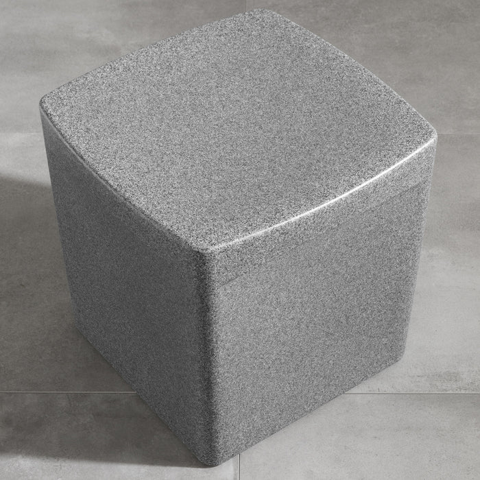 Table de bout carrée Dalya pour l’extérieur - gris chiné