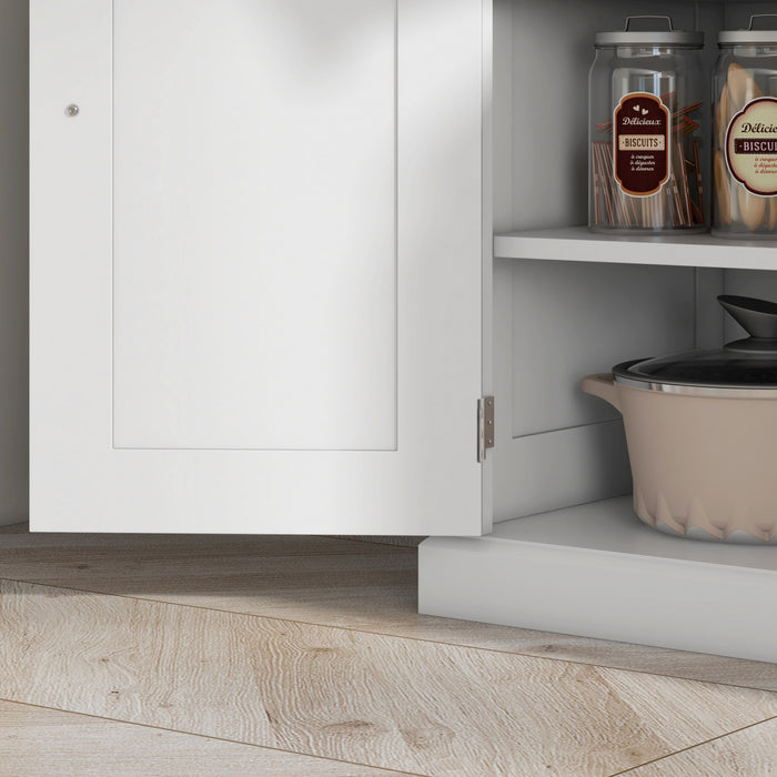 HOMCOM Garde-manger de cuisine 72 po, armoire de rangement avec tiroirs
