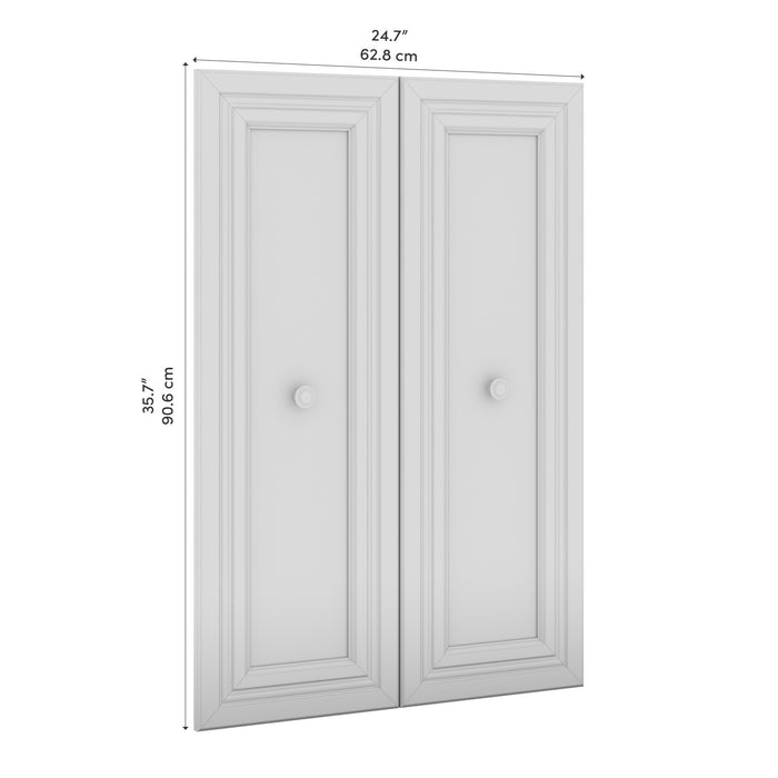 Ensemble de 2 portes Versatile de Bestar pour organisateur de garde-robe de 25 po (L) - blanc chêne lin