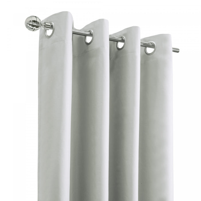 Panneau de rideau coupe-lumière à œillets Alpin blanc de Thermaplus - 52 x 63