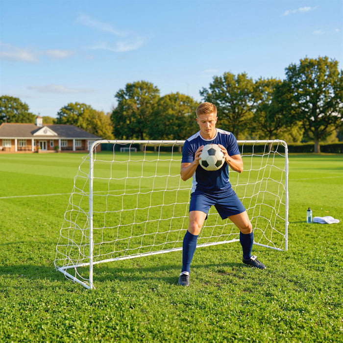 But de football Soozier, filet portable de 183 x 122 cm avec cadre en acier