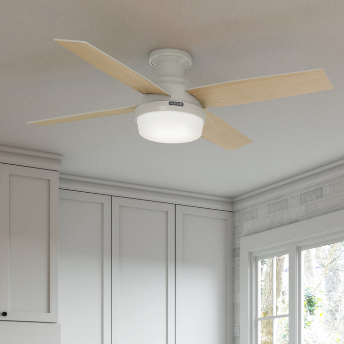 Ventilateur de plafond Dempsey avec luminaire - Blanc