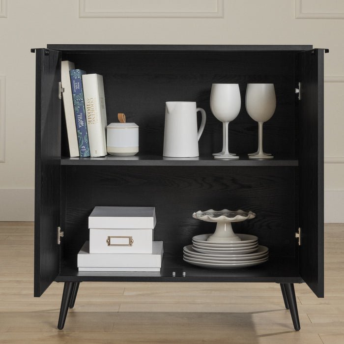 Armoire de rangement Oxford à 2 portes - chêne noir 